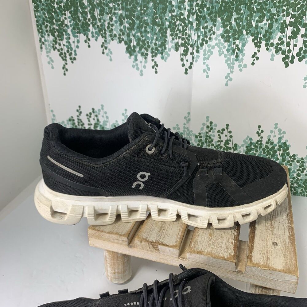 On Running Cloud Women’s Black Athletic Running Shoes Sneakers Size 7.5 - Picture 8 of 16